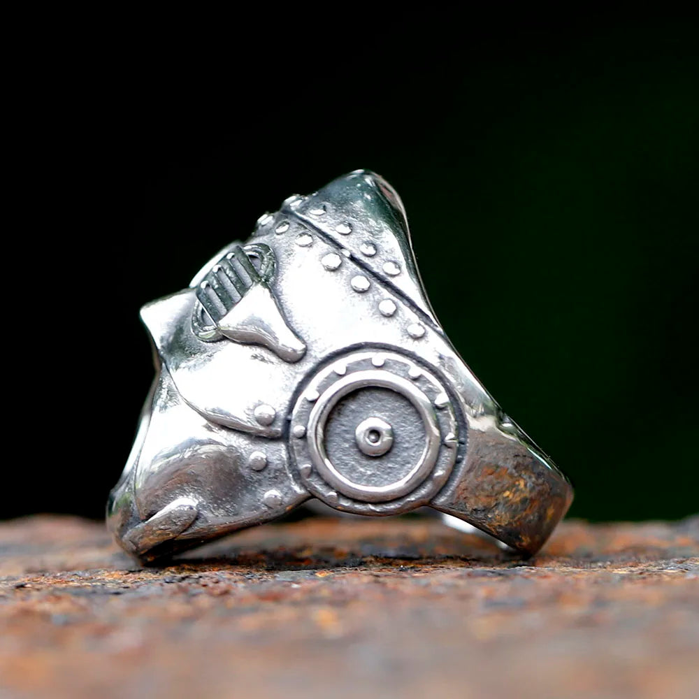 2023 Men's Flowers Skull Mask Ring Gothic 316L Stainless Steel Anel Motorcycle Band jewellery Party Halloween Gift free shipping