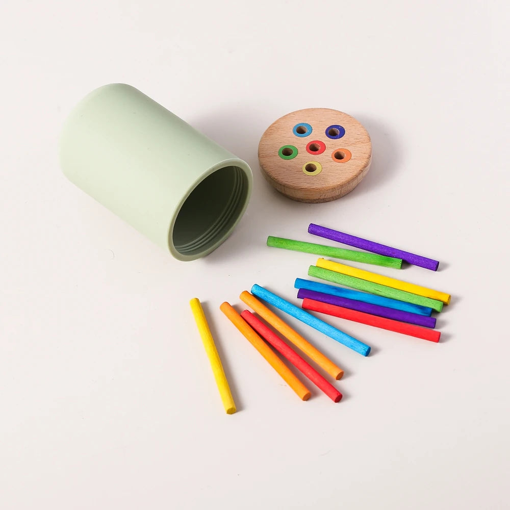 Montessori Baby Toys Silicone Educational Toys Cognitive Toys Color Matching Bucket Toddler Toys Sensor Game Baby Games 2 Years