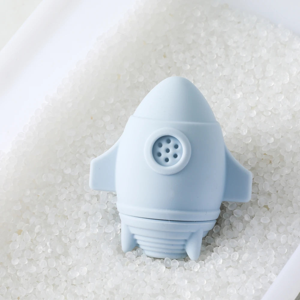 Children's Bath Toys Silicone Space Water Spray Pinch Toys Early Education Intelligence Baby Water Bathtub Bathroom Toys Set