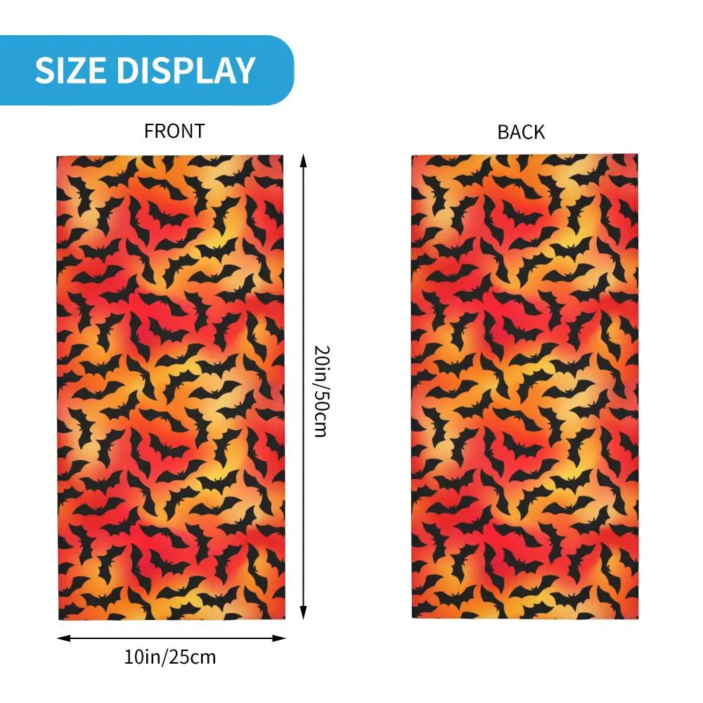 Custom Halloween Vampire Bats Winter Headband Neck Warmer Women Men Hiking Running Tube Scarf Face Bandana Gaiter