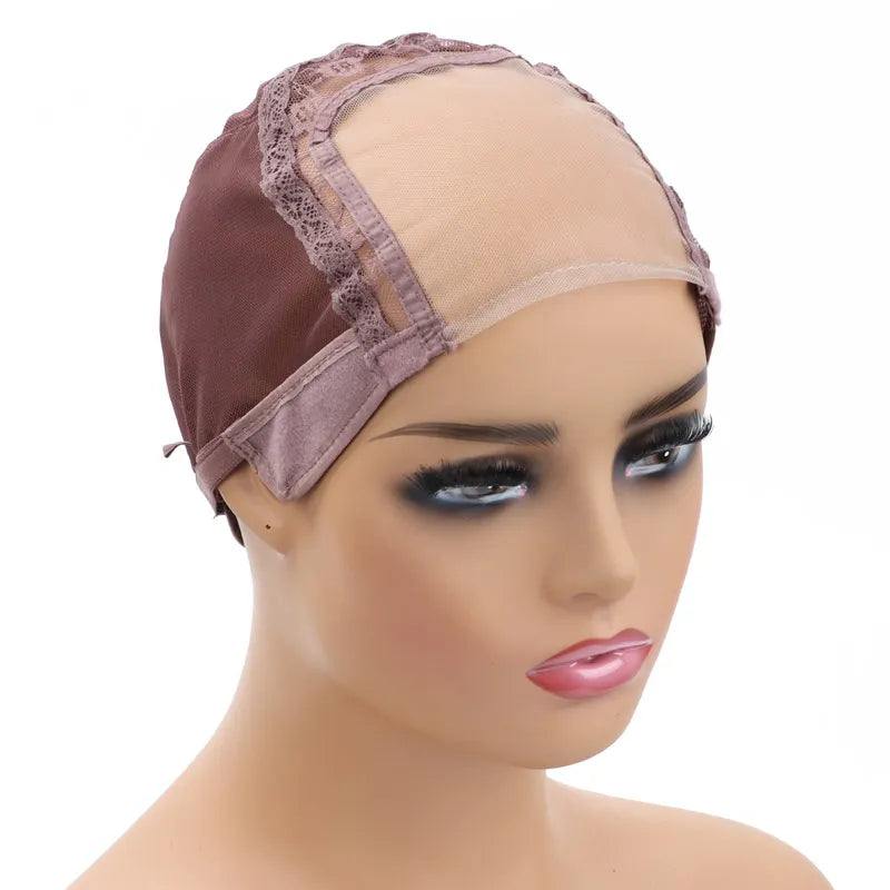 Lace Front Wig Cap For Making Wigs with Adjustable Strap Glueless Swiss Lace Net Weaving Cap to Make Wigs with Closures Frontals