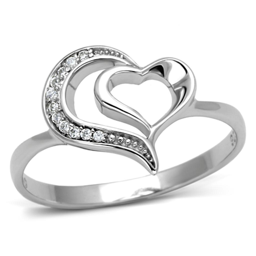 Sterling Silver Love Hearts Ring