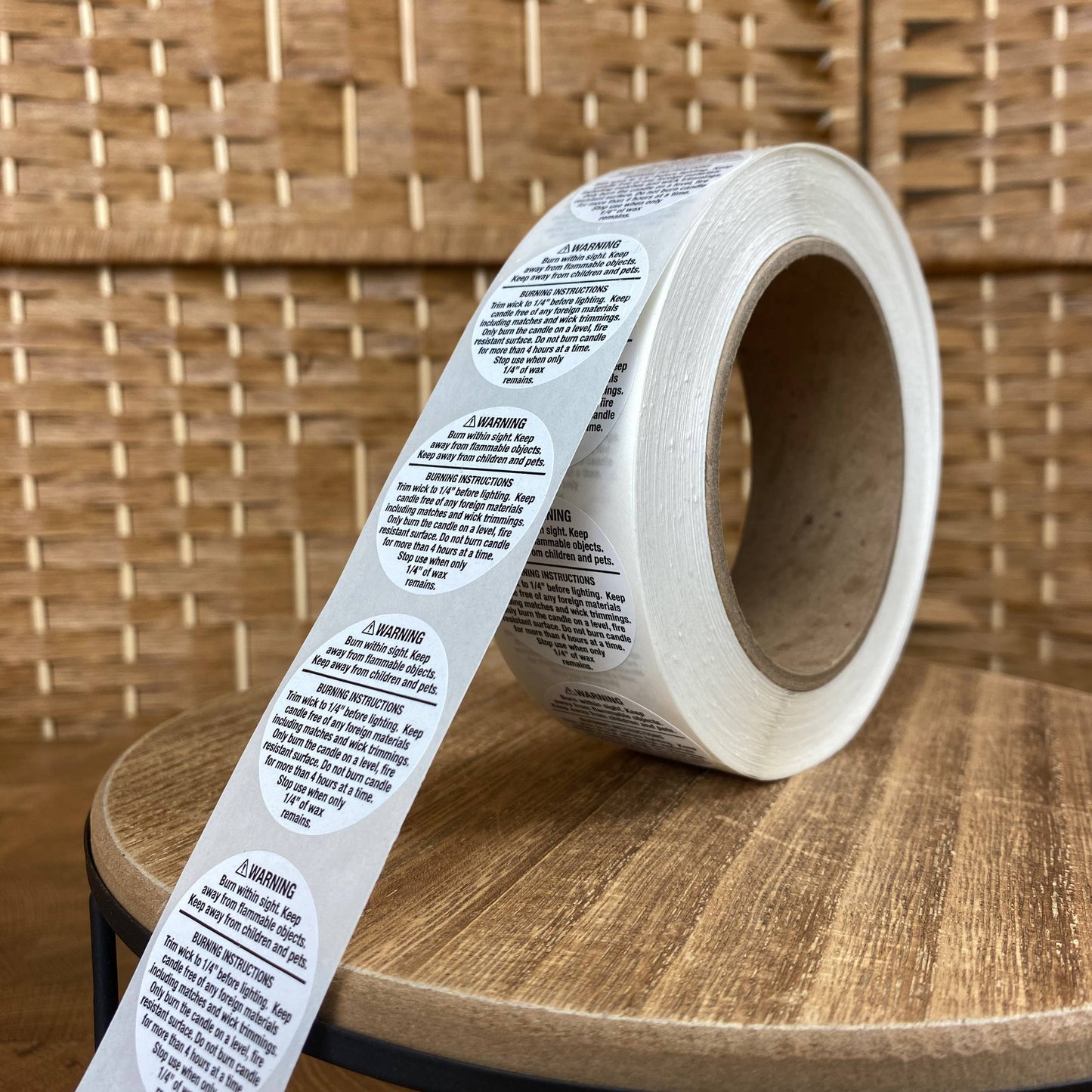 1.25" Candle Warning Label