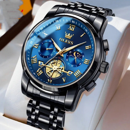 Men’s Luminous Waterproof Quartz Watch — Stainless Steel | 6 Styles