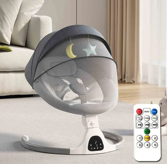 Electric Baby Rocker with Adjustable Speeds & Harness