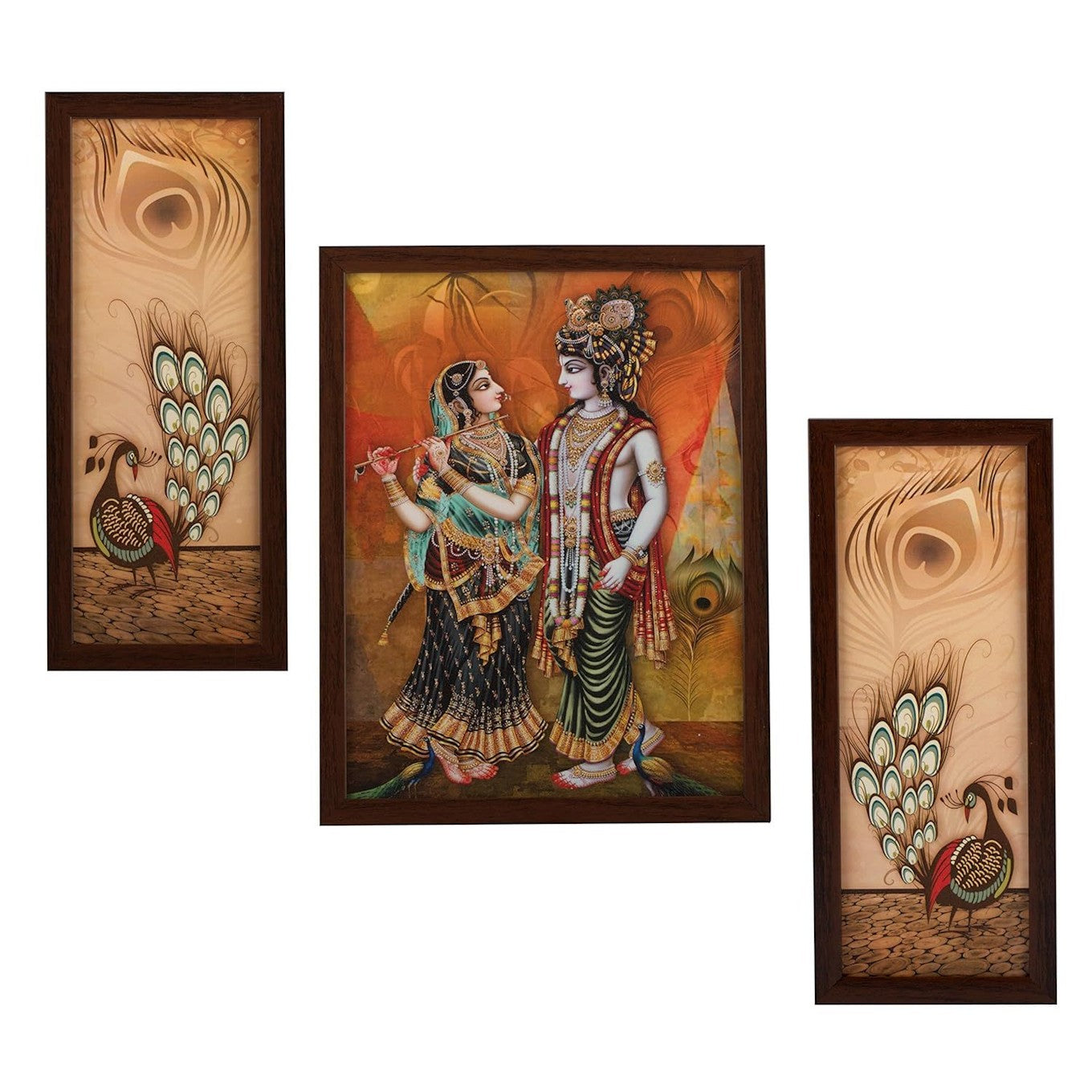 Radha Krishna Wall Painting Set of 3