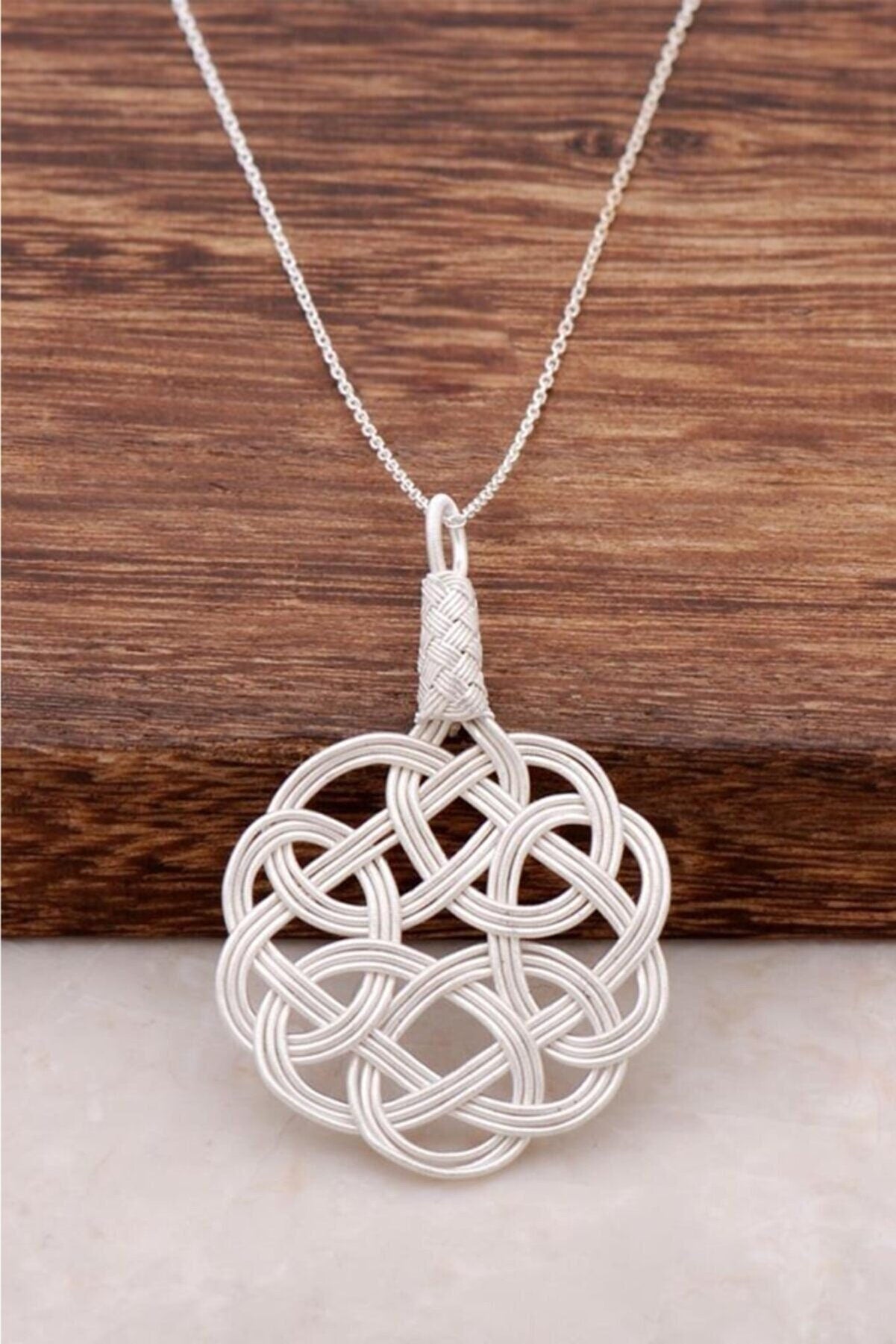 1000 Sterling Silver Hand Wrapped Necklace