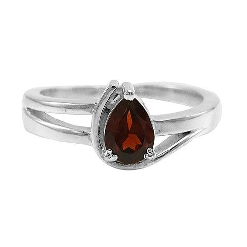 Adorable Hand-Finished Pear-Shaped Garnet Gemstone Finger Ring