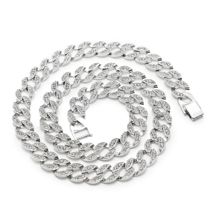 Iced Out Chains Hip Hop Jewelry Men Bling Rhinestone Crystal Diamond