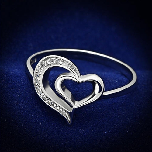 Sterling Silver Love Hearts Ring